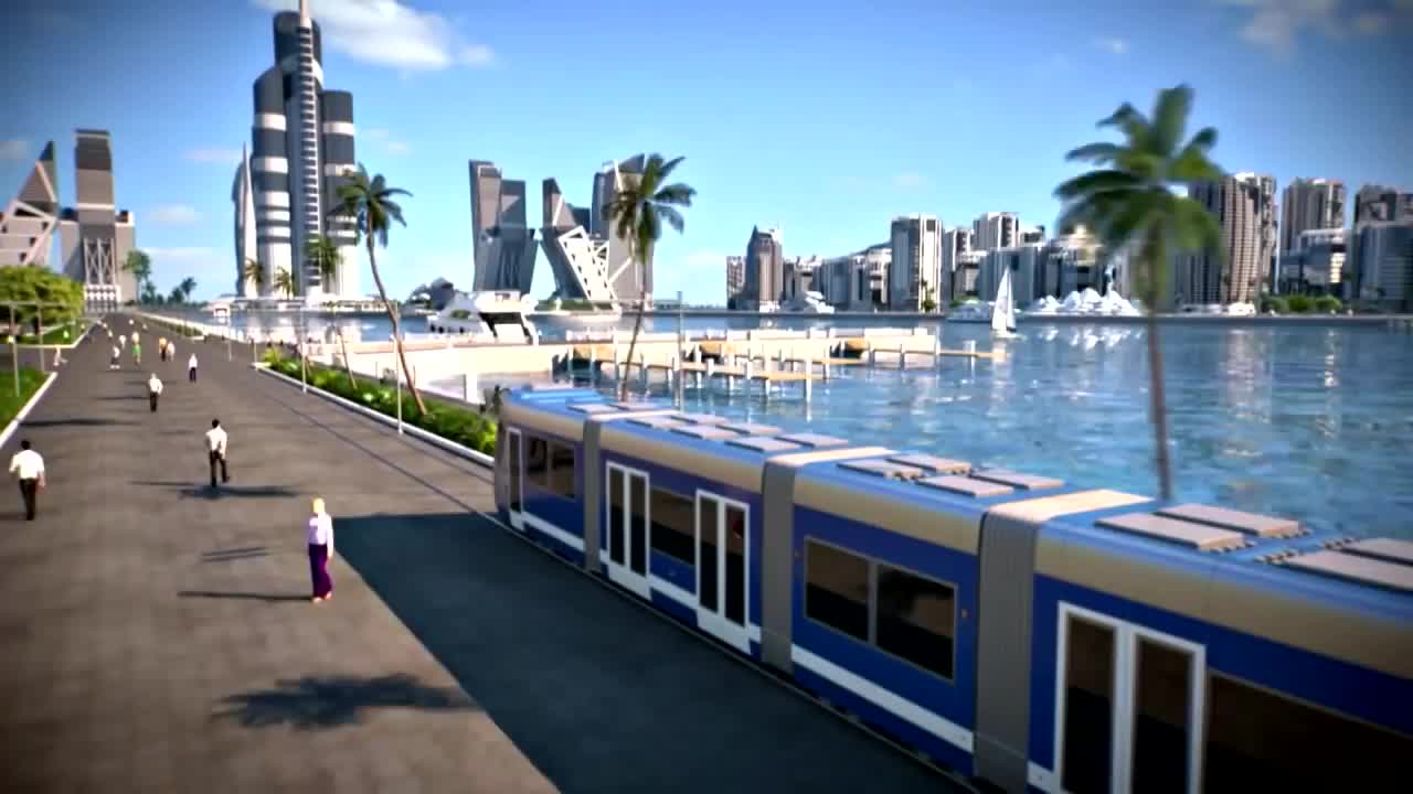 建筑漫游动画-城市漫游